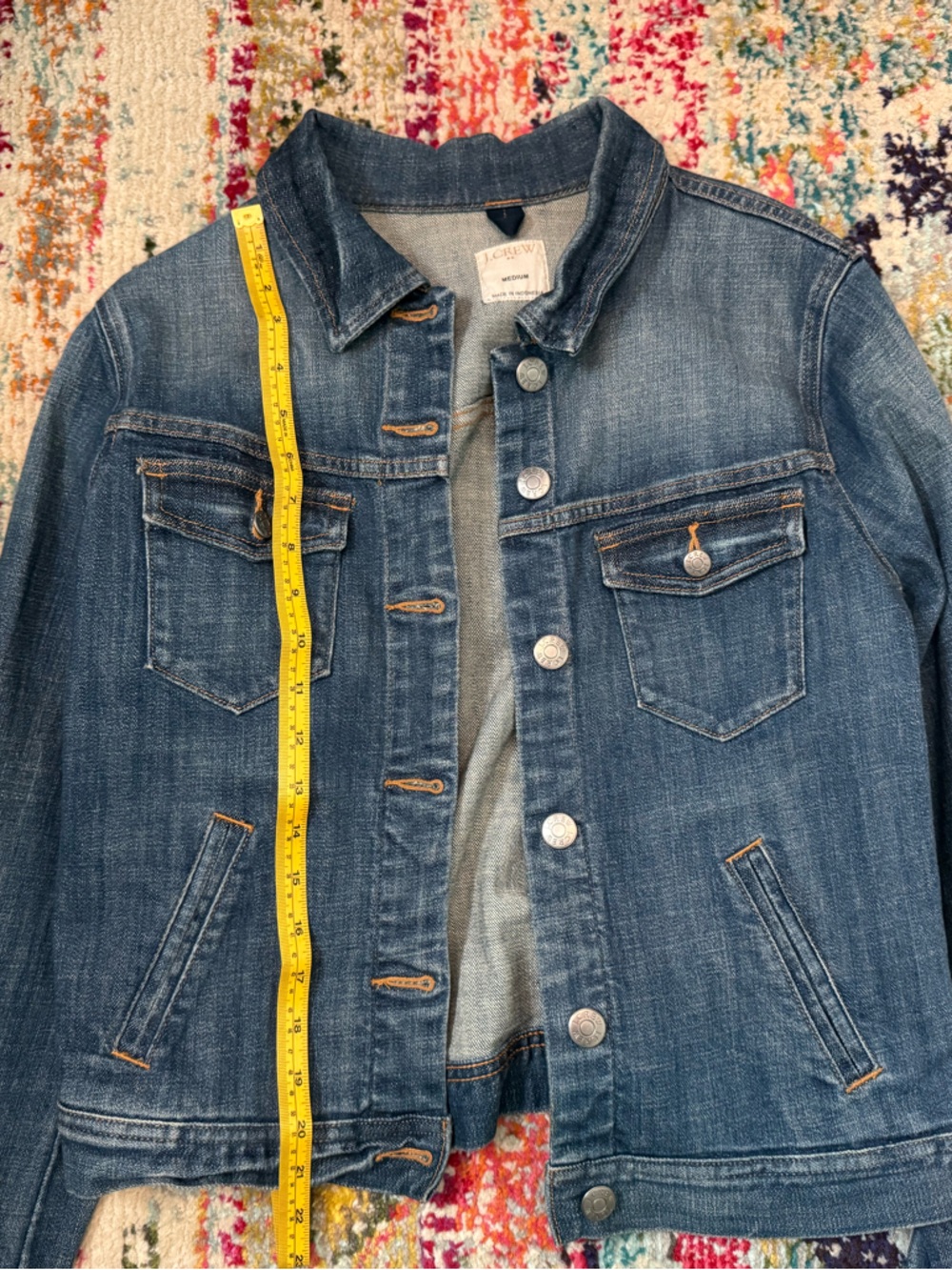 J. Crew Classic Medium Wash Denim Jean Jacket - Size Medium - Picture 4 of 4